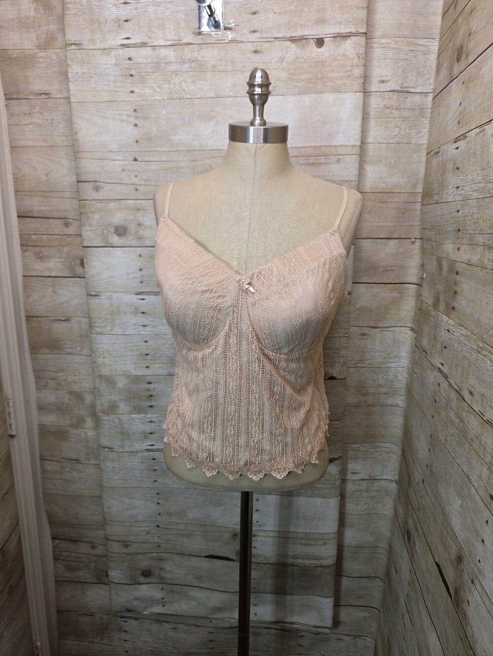 Delicate Lace Camisole Top - Blush